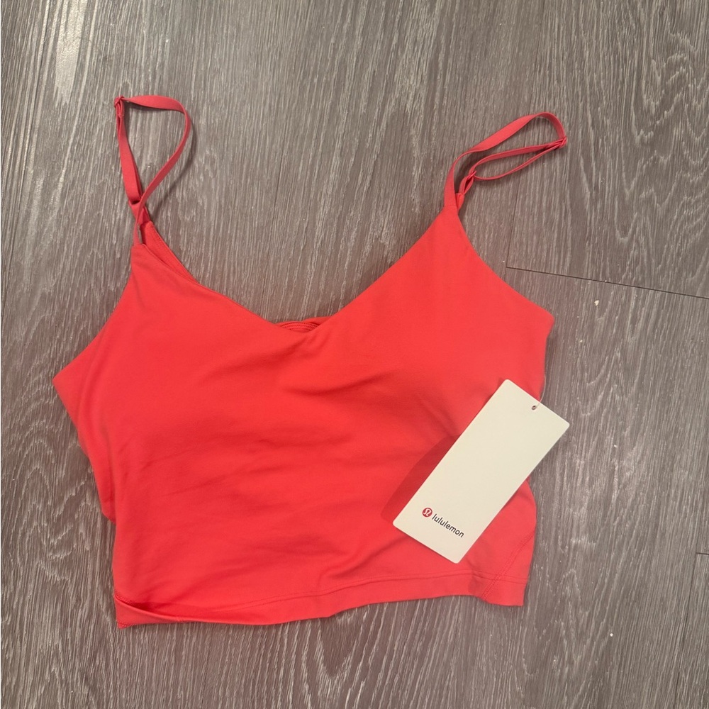 Red Lululemon Strappy Crop Top